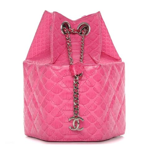 pink chanel bag with pearls|chanel python drawstring bag.